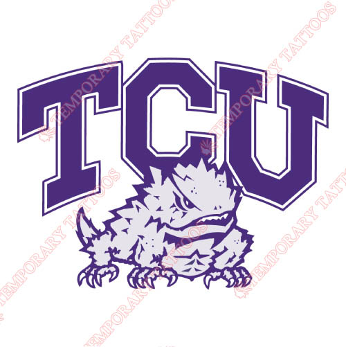 TCU Horned Frogs Customize Temporary Tattoos Stickers NO.6428